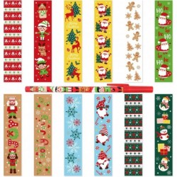 FINGOOO 36 Stück Weihnachts-Kugelschreiber, Weihnachtsstifte für Kinder und Erwachsene, Großpackung 12 Stile, schwarze Tintenstifte für Geschenktüten, Zuhause, Schule, Büro, Partygeschenk