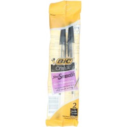 Bic Cristal Xtra Smooth Kugelschreiber, schwarze Tinte, je 2 Stück (6er-Pack)