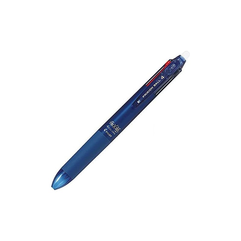 Pilot FriXion Ball 4, radierbarer Kugelschreiber, 4-Farben-Geltinten-Multistift, 0,38 mm, Blauschwarz (LKFB-80UF-BB)