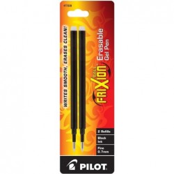 PILOT FriXion Gel-Tinten-Minen für löschbare Stifte, feine Spitze, schwarze Tinte, 2er-Pack (77320)