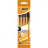 Bic Cristal Fine Kugelschreiber 4er Pack schwarz