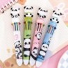 Stück mehrfarbige Kugelschreiber, 10-in-1-Druckstift, süßer Panda-Stift, Cartoon-Panda-Geltintenstift für Büro- und Schulbedarf (Panda)