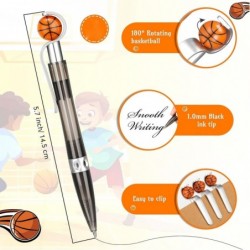 8 Stück neuartige Basketball-Stifte, Sport-Kugelschreiber, coole Schreibstifte für Schülerbedarf, Schreibwaren, Schul- und Bürodekor, Schwarz, Orange, Blau und Rot