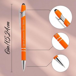 10 Stück personalisierte Stifte, Großpackung, individueller Kugelschreiber mit Stylus-Spitzen, personalisierte Stifte mit Namen, Logo, schwarze Tinte für Geschäft, Büro, Geburtstagsgeschenk für Männer und Frauen, Dunkelgrün