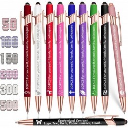 Personalisierte Stifte mit Namen, 10 Stück, individuelle schwarze Tintenstifte mit Stift, Massenproduktion, individuelle Stifte mit graviertem Logo, Geschenk für Männer und Frauen, Geschäft, Büro, Hochzeit, Abschluss