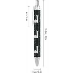 Druckkugelschreiber mit Musiknoten-Klaviermuster, Schreibkugelschreiber, schwarze Tinte, Kugelschreiber, Geschenke für Studenten, Bürobedarf