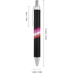 Druckkugelschreiber mit Lesben-Pride-Flagge, LGBTQ, Schreibkugelschreiber, schwarze Tinte, Kugelschreiber, Geschenke für Studenten, Bürobedarf