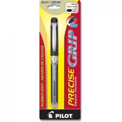 Pilot Precise Grip Flüssigtinten-Rollkugelschreiber, dicke Spitze, Einzelstift, schwarze Tinte (28911)