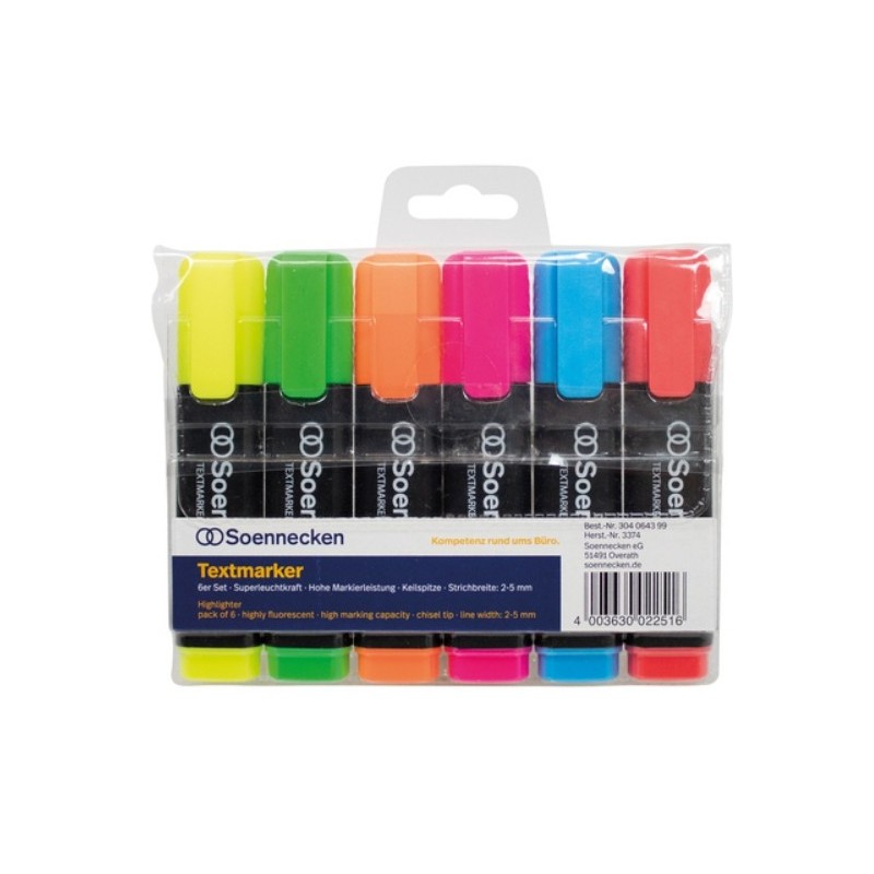 Soennecken Textmarker 6 St.Pack.